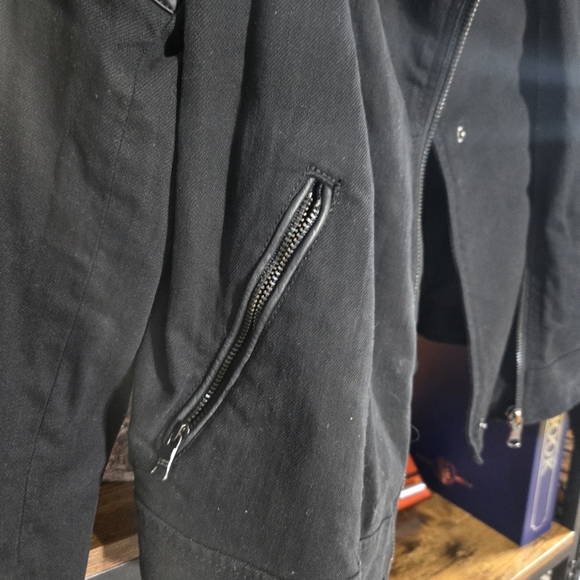 New Lauren Jeans‎ CO. Ralp Lauren Jacket Women 8 Black Full-Zip Long Sleeve - Picture 4 of 16